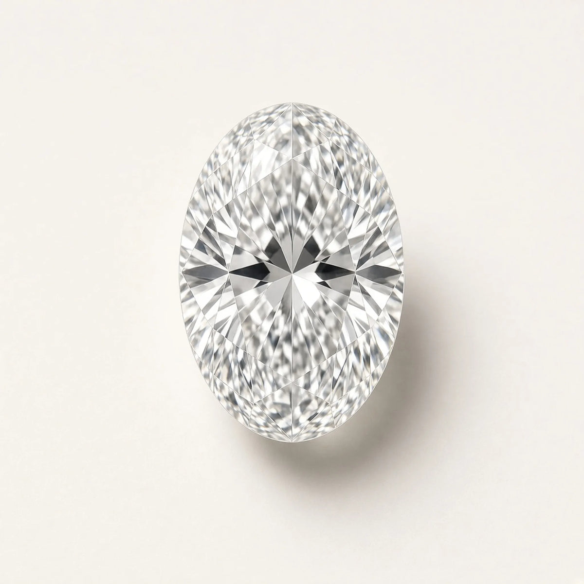 1.51 ct oval lab-grown diamond, E colour, VVS1 clarity, Excellent polish, face-up view